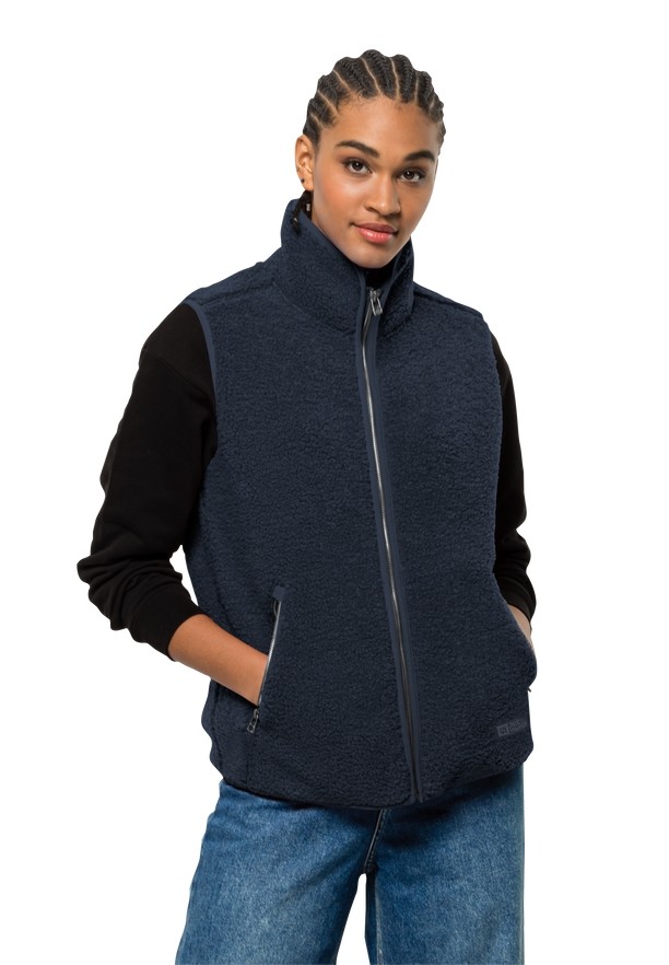 Jack Wolfskin High Curl Vest Dames Donkerblauw | 28863599