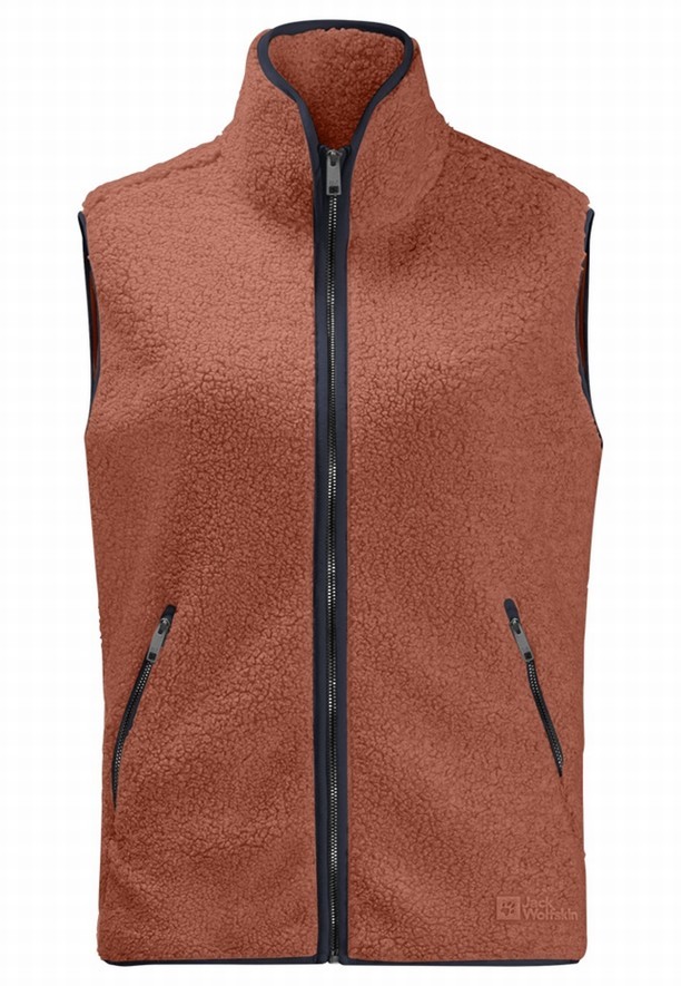 Jack Wolfskin High Curl Vest Dames Rood | 90901574