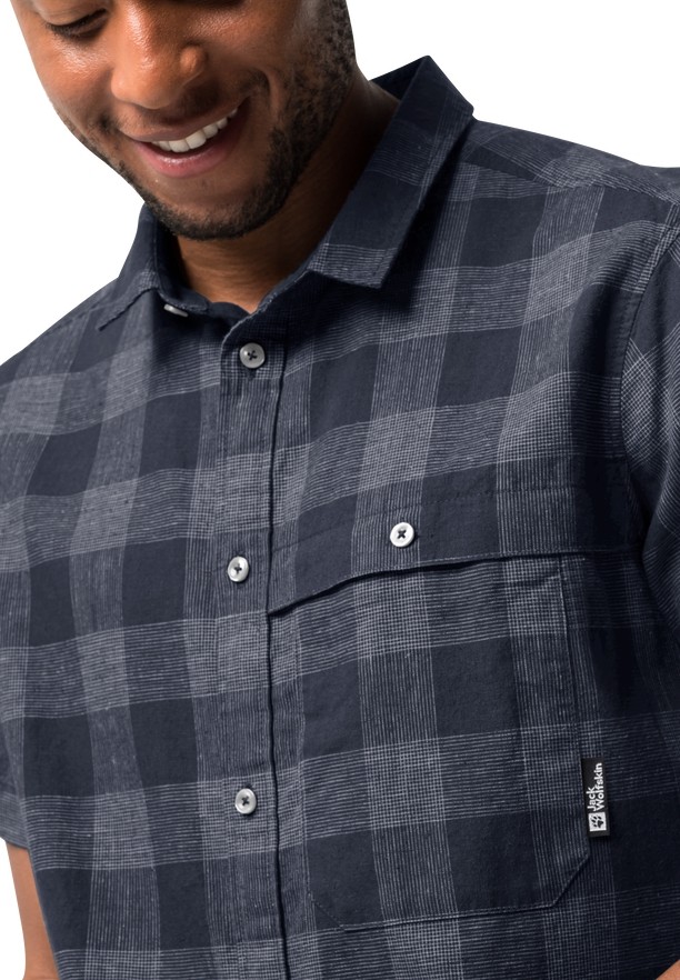 Jack Wolfskin Highlands Overhemd Heren Donkerblauw | 71889683