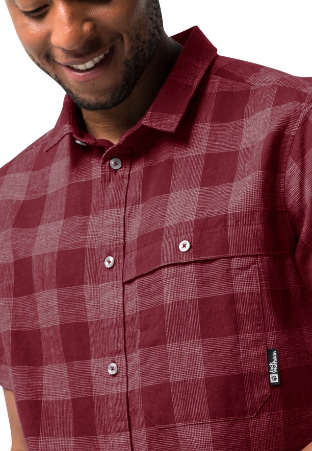 Jack Wolfskin Highlands Overhemd Heren Rood | 36226055