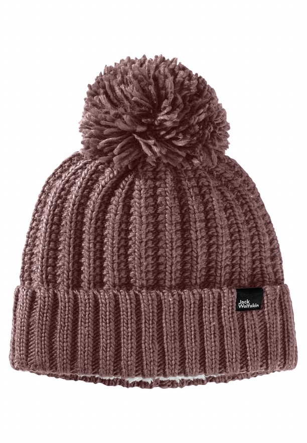 Jack Wolfskin Highloft Knit Muts Dames Rood | 88003860