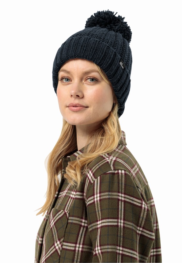 Jack Wolfskin Highloft Knit W Muts Heren Donkerblauw | 42624032