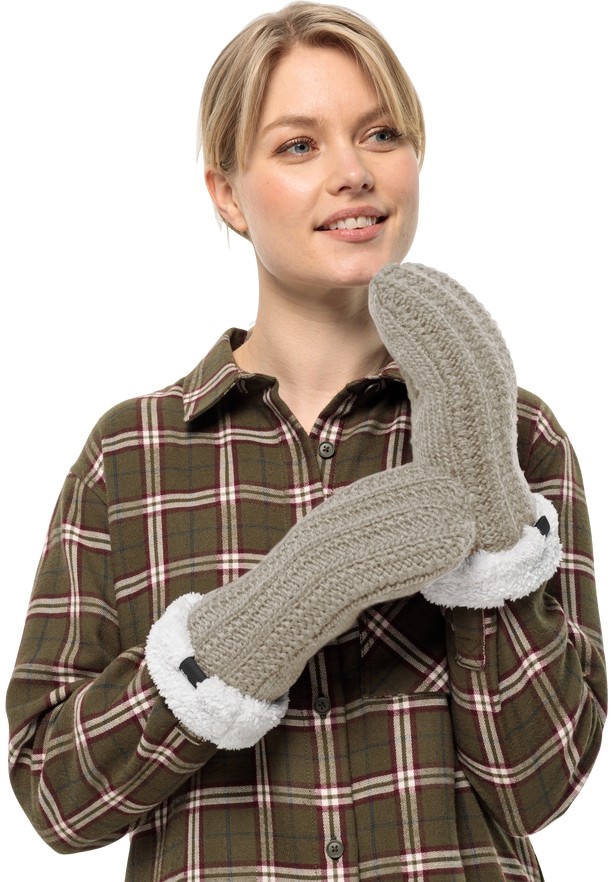 Jack Wolfskin Highloft Knit Wanten Dames Grijs | 81036541