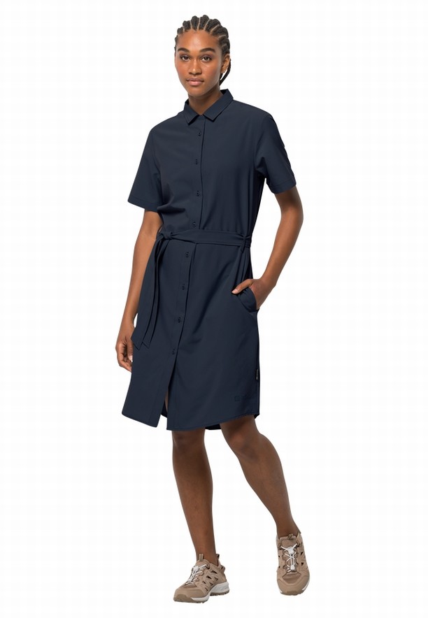 Jack Wolfskin Holiday Midi Jurk Dames Donkerblauw | 60863452