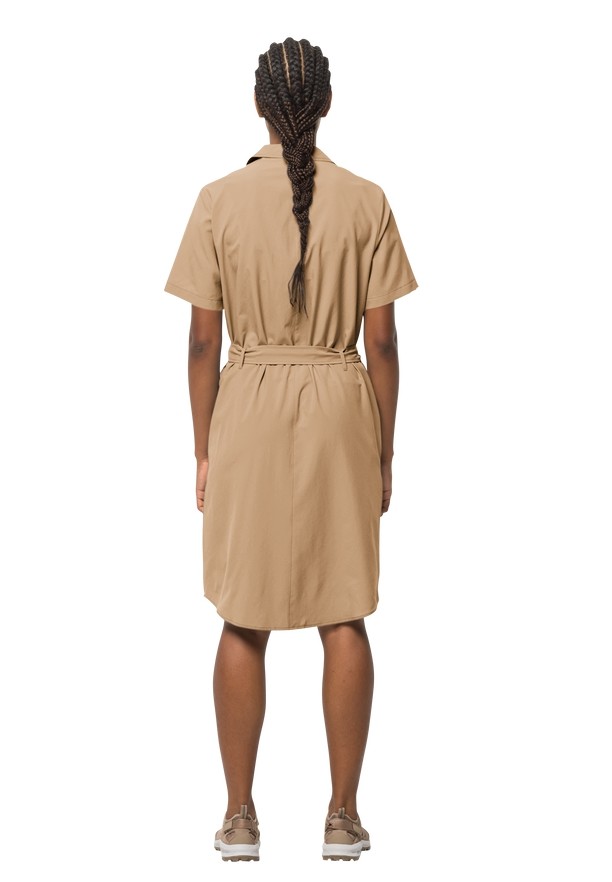 Jack Wolfskin Holiday Midi Jurk Dames Khaki | 47205801