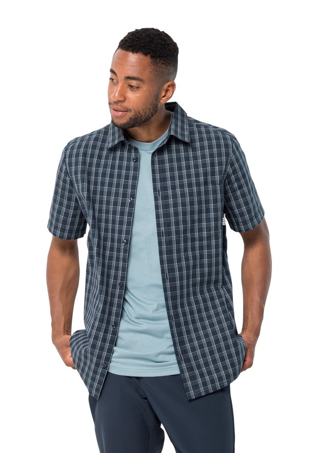 Jack Wolfskin Hot Springs Overhemd Heren Donkerblauw | 25386416
