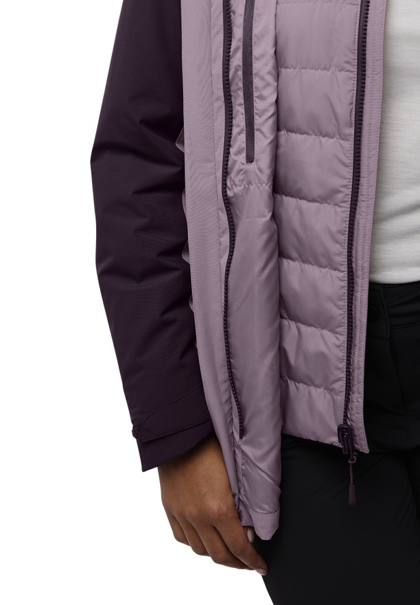 Jack Wolfskin Hunberg 3in1 Jassen Dames Paars | 20500014