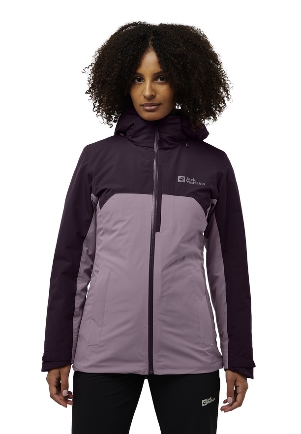 Jack Wolfskin Hunberg 3in1 Jassen Dames Paars | 20500014