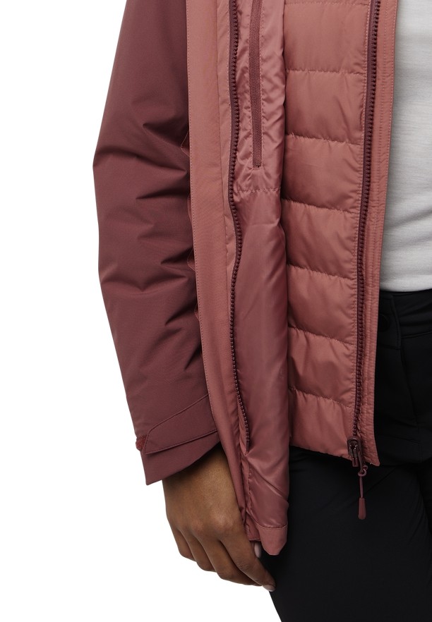 Jack Wolfskin Hunberg 3in1 Jassen Dames Rood | 20701900