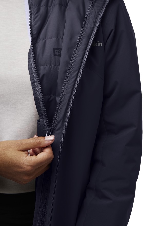 Jack Wolfskin Hunberg 3in1 Jassen Dames Donkerblauw | 82121086