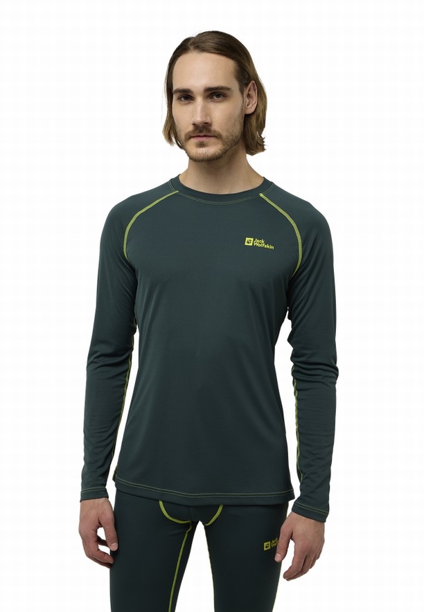 Jack Wolfskin Infinite Light Ls T-shirts Heren Groen | 19719989