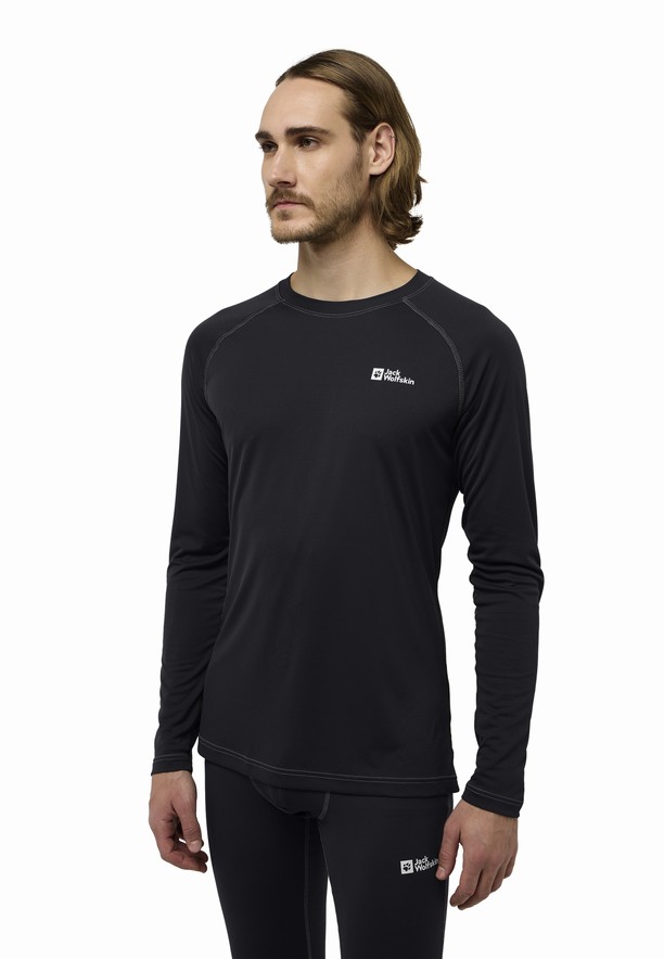 Jack Wolfskin Infinite Light Ls T-shirts Heren Zwart | 61197959