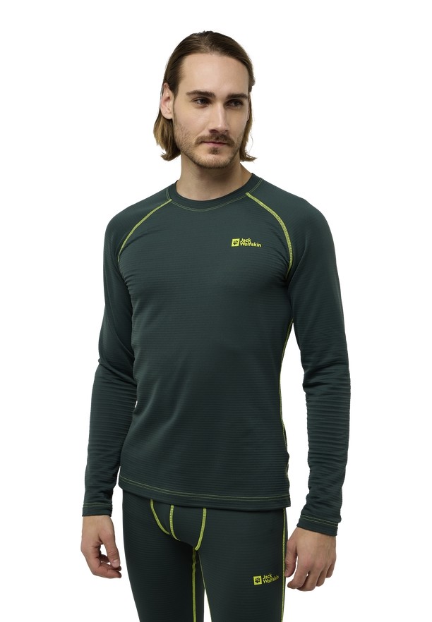Jack Wolfskin Infinite Warm Ls T-shirts Heren Groen | 26057580