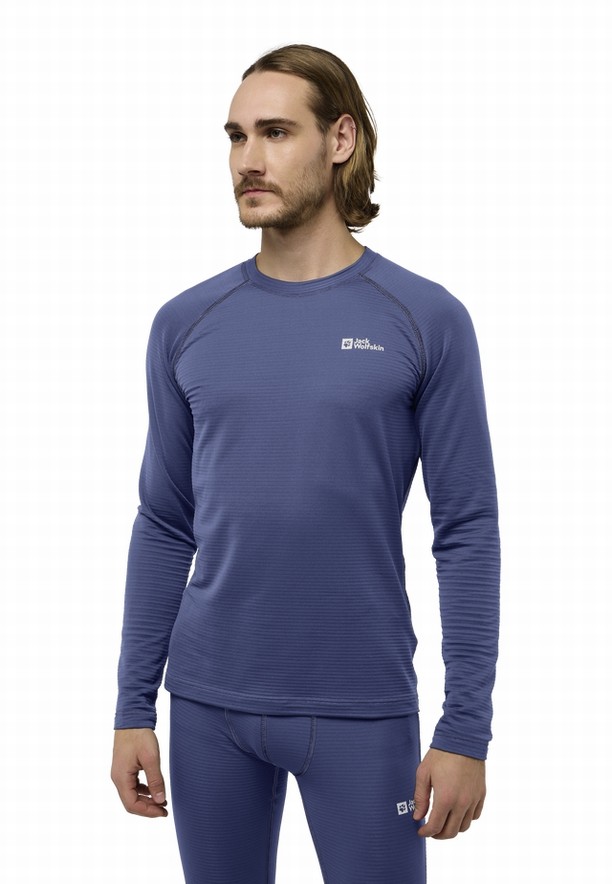 Jack Wolfskin Infinite Warm Ls T-shirts Heren Donkerblauw | 94317576