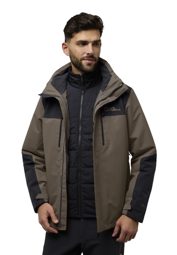Jack Wolfskin Jasper 3in1 Jassen Heren Koffie | 35989572