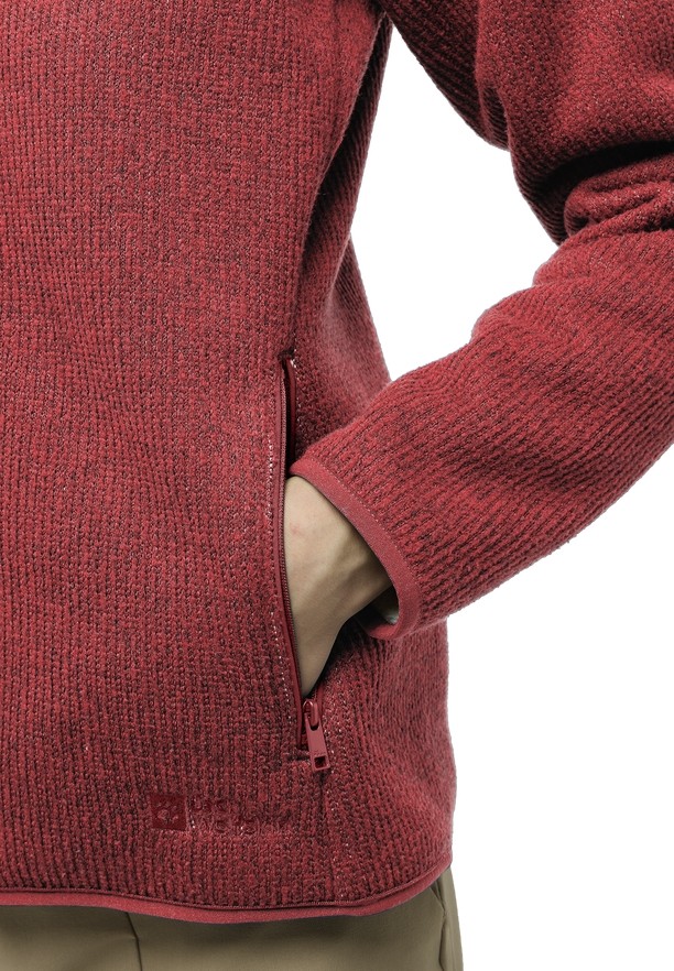Jack Wolfskin Kaminfeuer Fleece Jassen Dames Rood | 70408289