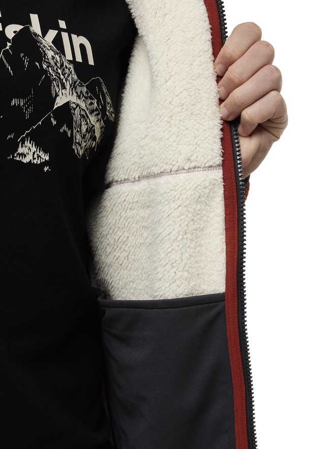 Jack Wolfskin Kaminfeuer Fleece Jassen Heren Rood | 90262438
