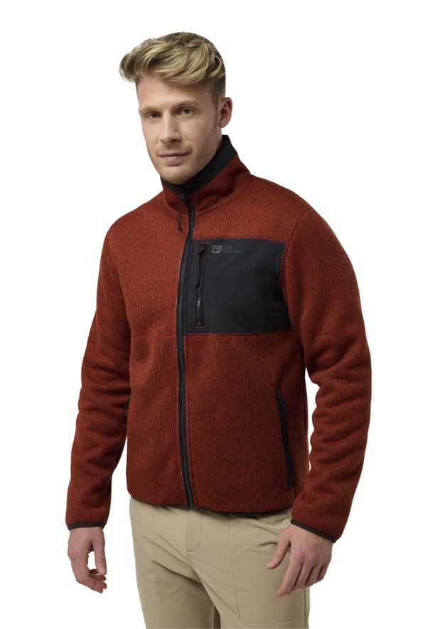 Jack Wolfskin Kaminfeuer Fleece Jassen Heren Rood | 90262438