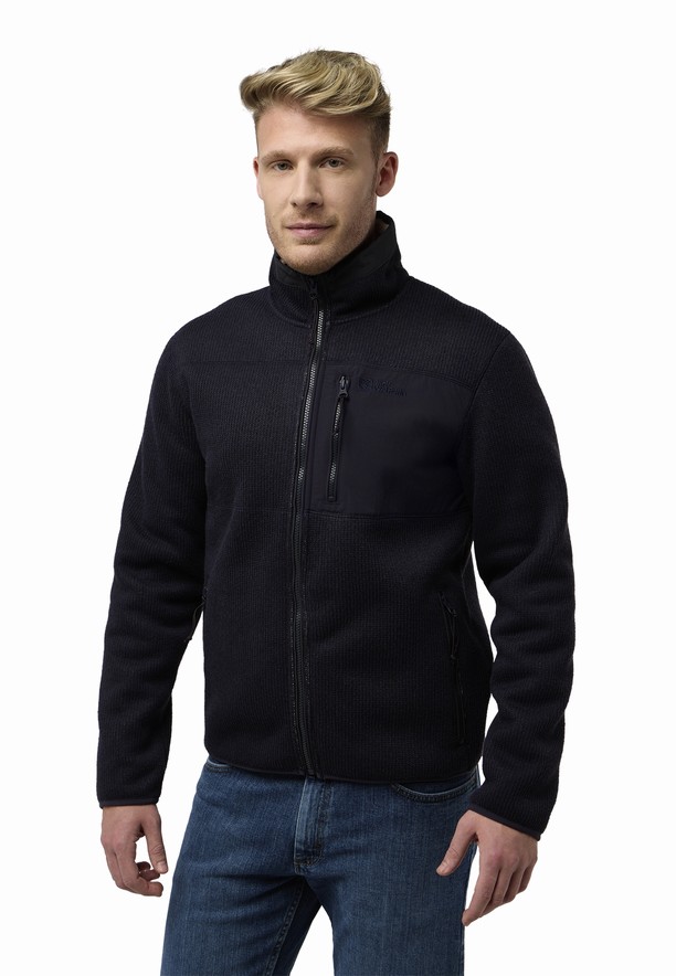 Jack Wolfskin Kaminfeuer Fleece Jassen Heren Donkerblauw | 79492026