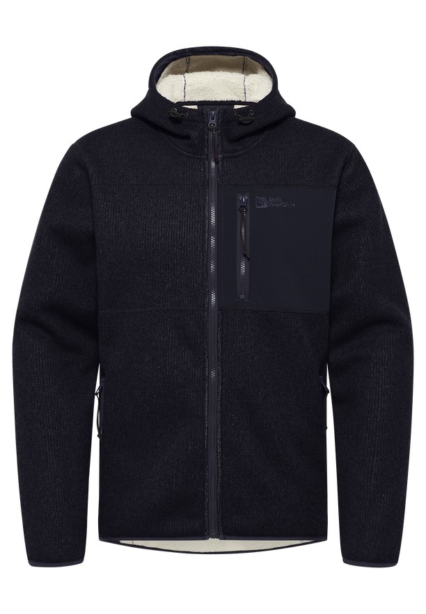 Jack Wolfskin Kaminfeuer Hooded Fleece Jassen Heren Donkerblauw | 37246908