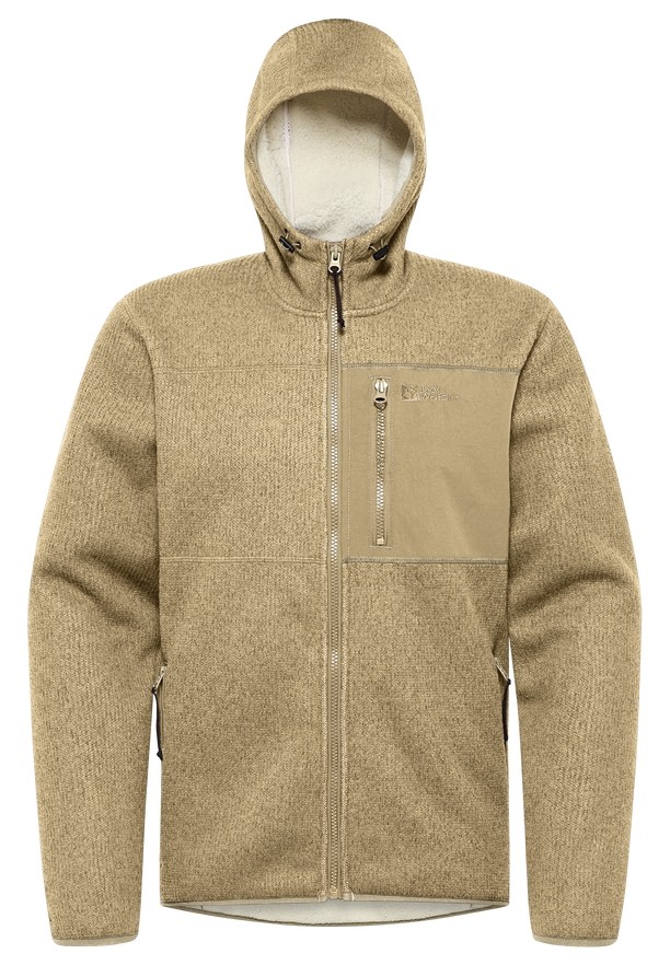 Jack Wolfskin Kaminfeuer Hooded Fleece Jassen Heren Khaki | 94913327