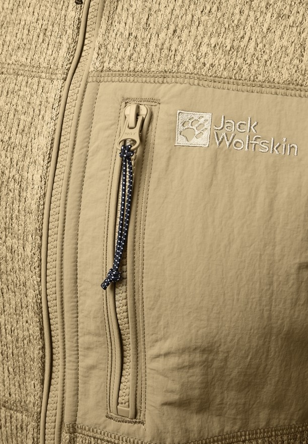 Jack Wolfskin Kaminfeuer Hooded Fleece Jassen Heren Khaki | 94913327