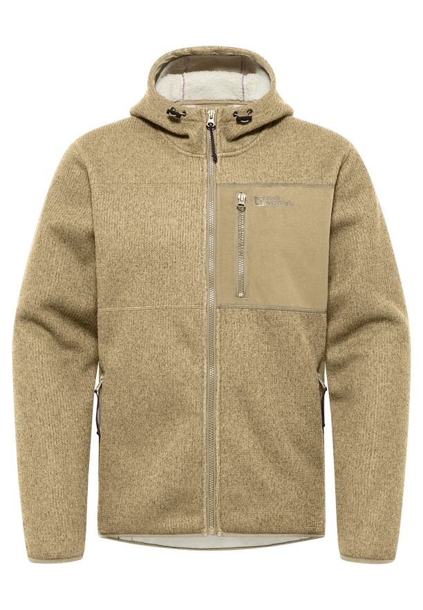 Jack Wolfskin Kaminfeuer Hooded Fleece Jassen Heren Khaki | 94913327