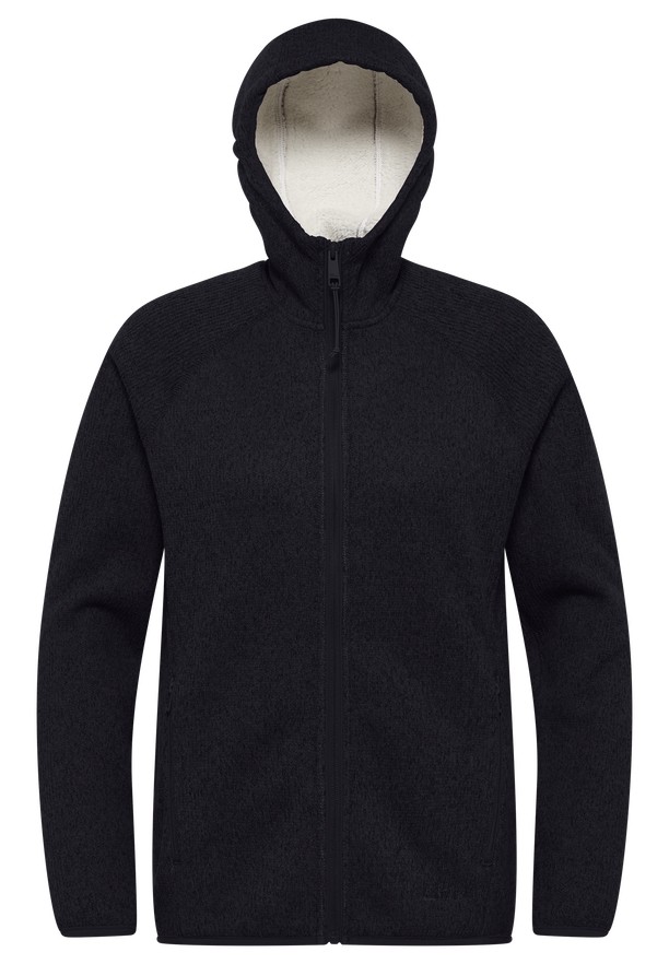 Jack Wolfskin Kaminfeuer Hooded Fleece Jassen Dames Zwart | 40564804