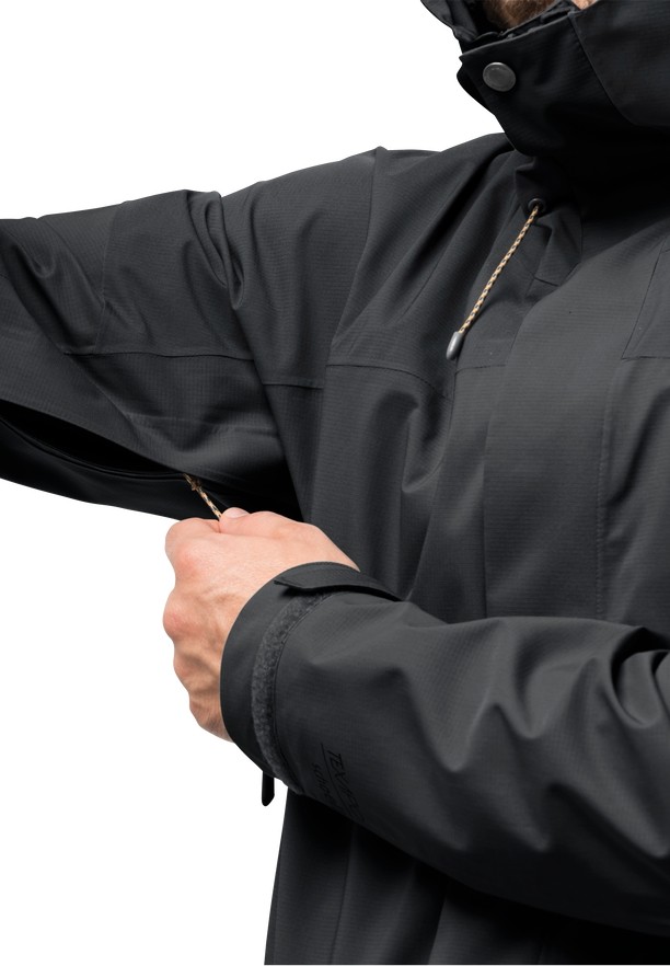 Jack Wolfskin Kammweg 2l Regenjassen Heren Zwart | 38305052