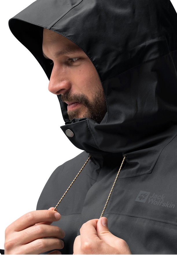 Jack Wolfskin Kammweg 2l Regenjassen Heren Zwart | 38305052