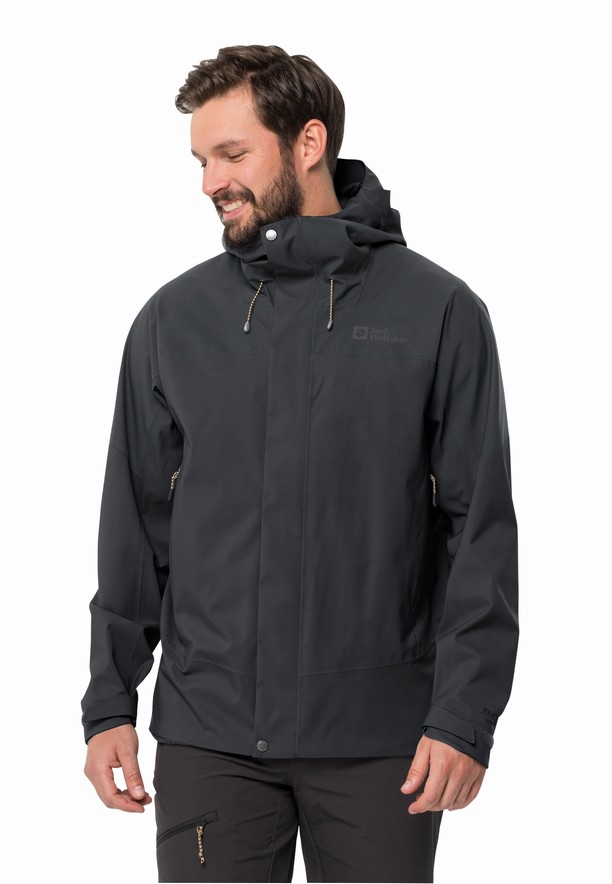 Jack Wolfskin Kammweg 2l Regenjassen Heren Zwart | 38305052