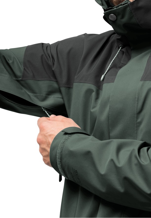 Jack Wolfskin Kammweg 2l Regenjassen Heren Groen | 40048601