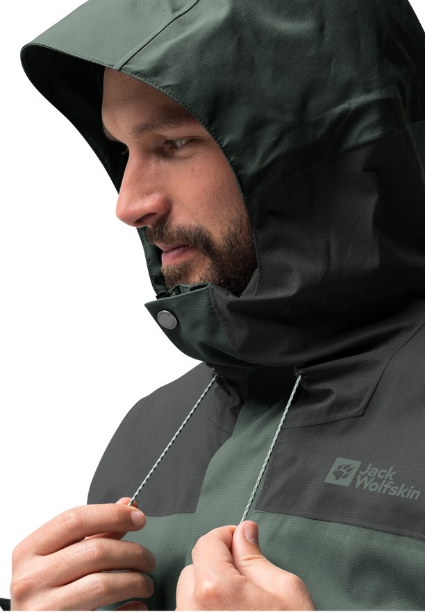 Jack Wolfskin Kammweg 2l Regenjassen Heren Groen | 40048601