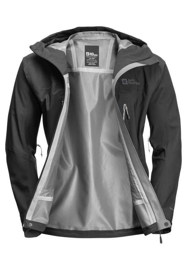 Jack Wolfskin Kammweg 3l Regenjassen Heren Zwart | 57801408