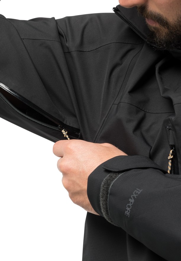 Jack Wolfskin Kammweg 3l Regenjassen Heren Zwart | 57801408
