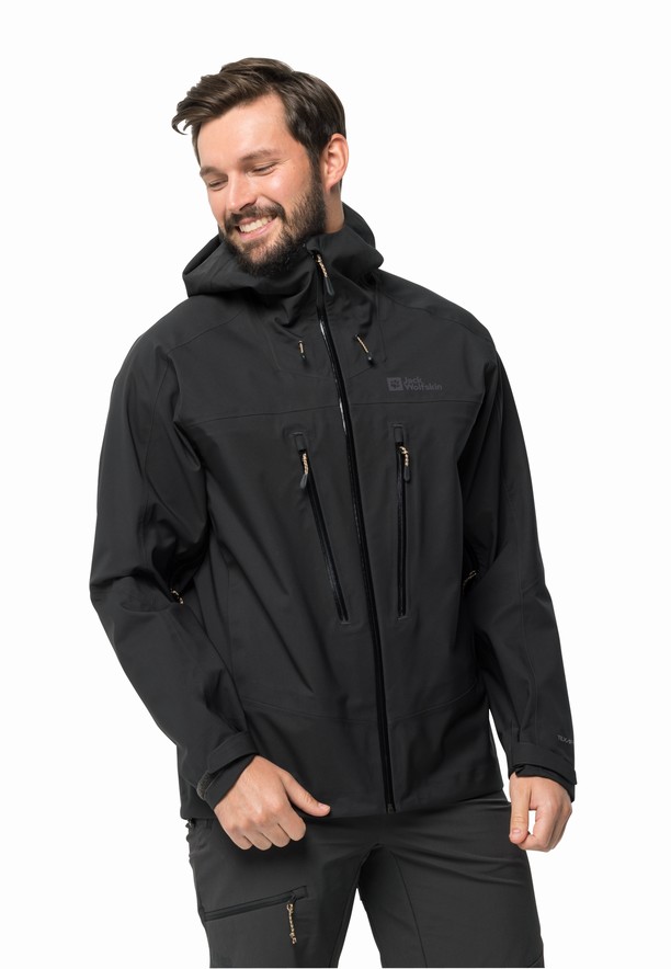 Jack Wolfskin Kammweg 3l Regenjassen Heren Zwart | 57801408