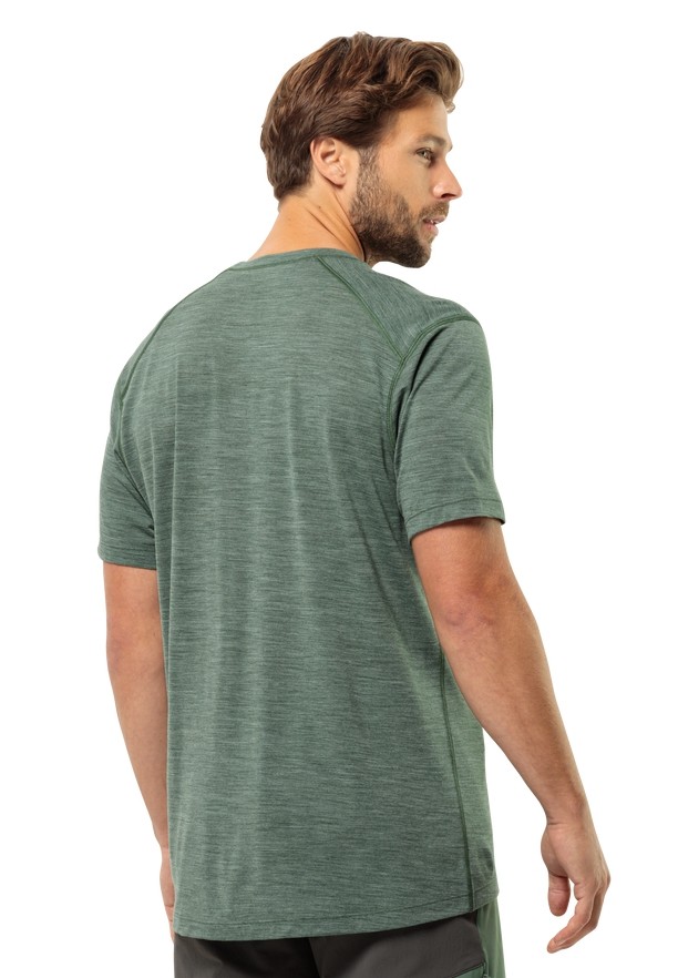 Jack Wolfskin Kammweg Graphic S/s T-shirts Heren Groen | 50151861