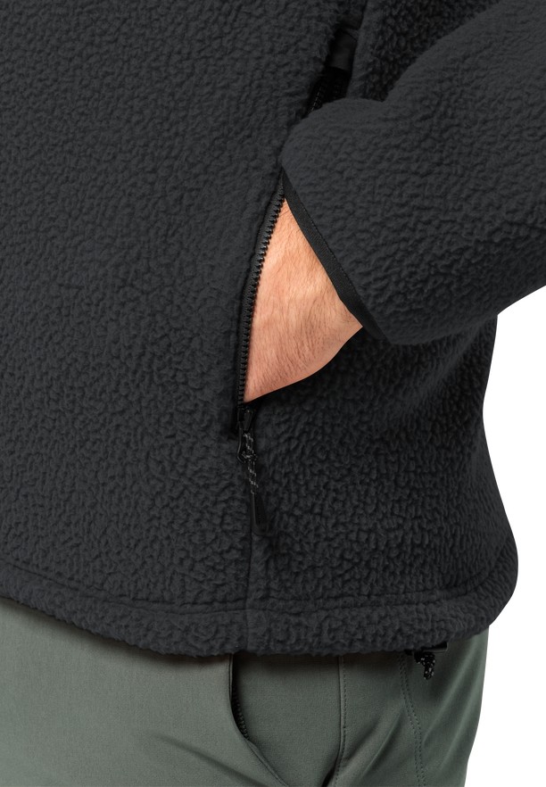 Jack Wolfskin Kammweg Pile Fz Fleece Jassen Heren Zwart | 71564728