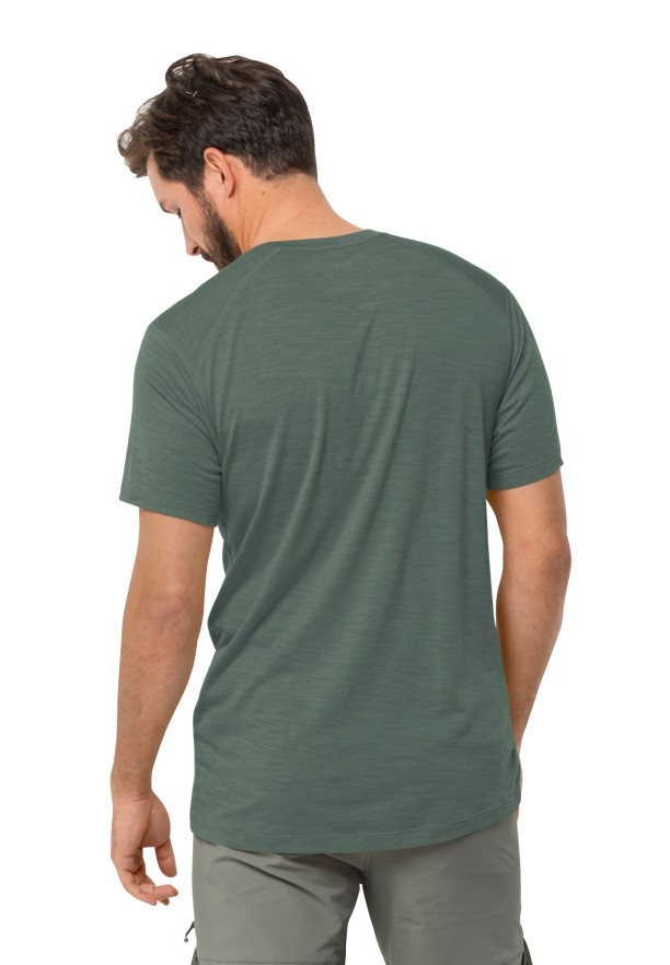 Jack Wolfskin Kammweg S/s T-shirts Heren Groen | 11029700