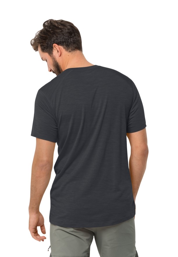 Jack Wolfskin Kammweg S/s T-shirts Heren Zwart | 66021566