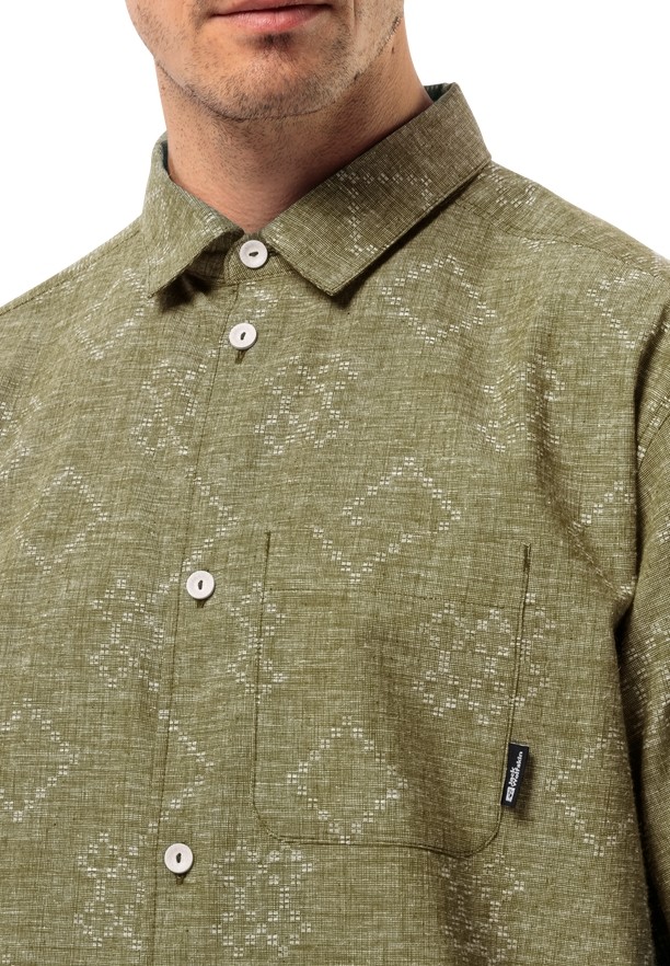 Jack Wolfskin Karana Overhemd Heren Olijfgroen | 50465789