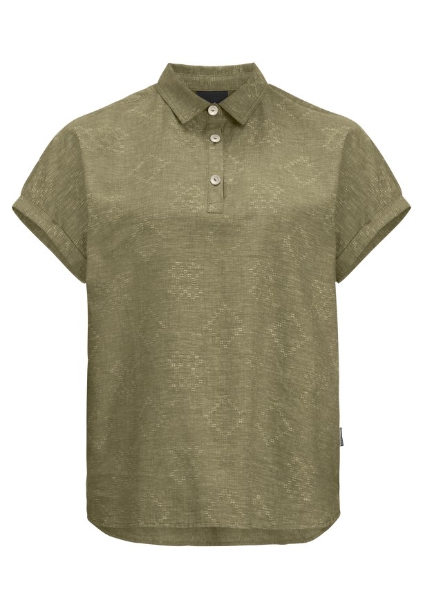 Jack Wolfskin Karana Poloshirt Dames Olijfgroen | 34490217