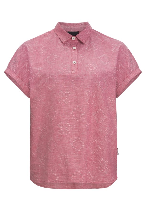 Jack Wolfskin Karana Poloshirt Dames Roze | 10193947