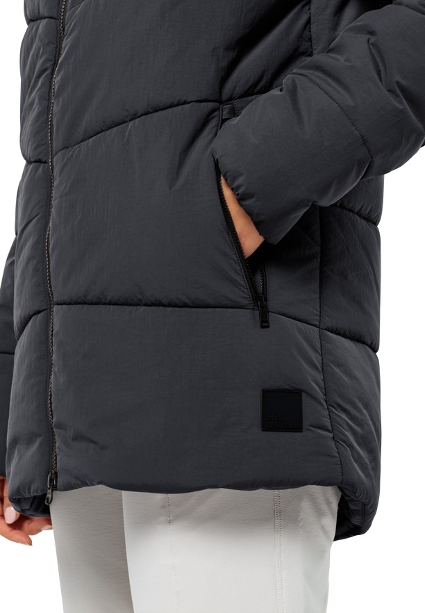 Jack Wolfskin Karolinger Long Jassen Dames Zwart | 40118516