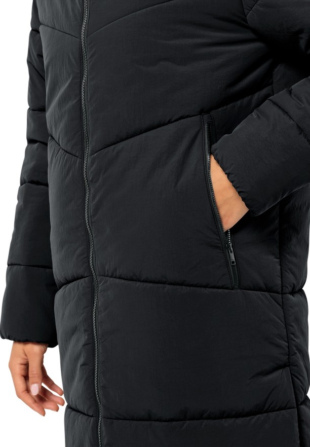 Jack Wolfskin Karolinger Long Jassen Dames Zwart | 93614891