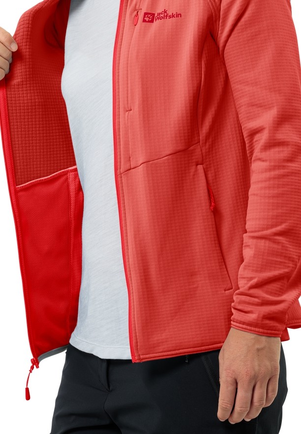 Jack Wolfskin Kolbenberg Hooded Fz Fleece Jassen Dames Rood | 68333985