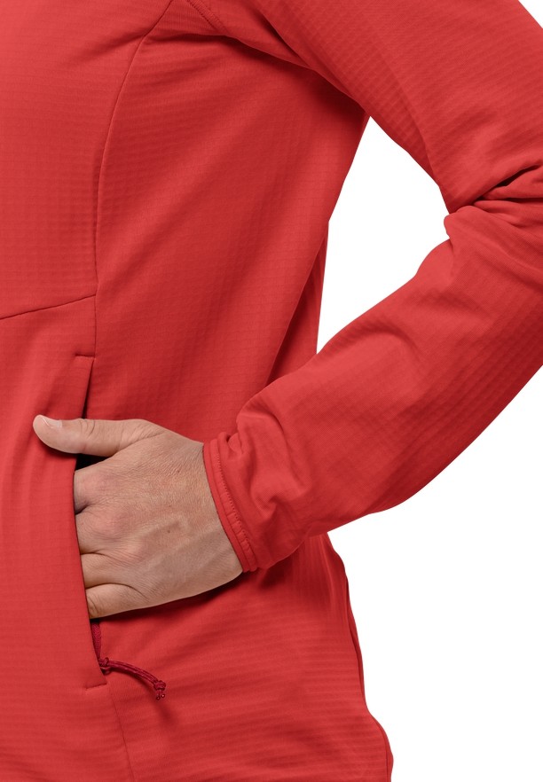 Jack Wolfskin Kolbenberg Hooded Fz Fleece Jassen Dames Rood | 68333985