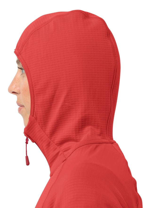 Jack Wolfskin Kolbenberg Hooded Fz Fleece Jassen Dames Rood | 68333985
