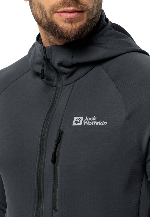Jack Wolfskin Kolbenberg Hooded Fz Fleece Jassen Heren Zwart | 70588116