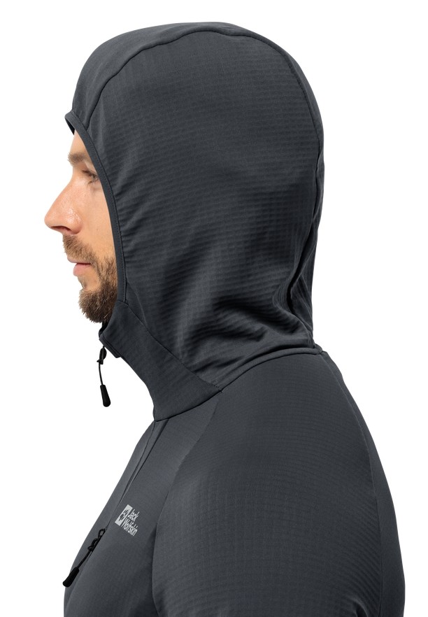 Jack Wolfskin Kolbenberg Hooded Fz Fleece Jassen Heren Zwart | 70588116